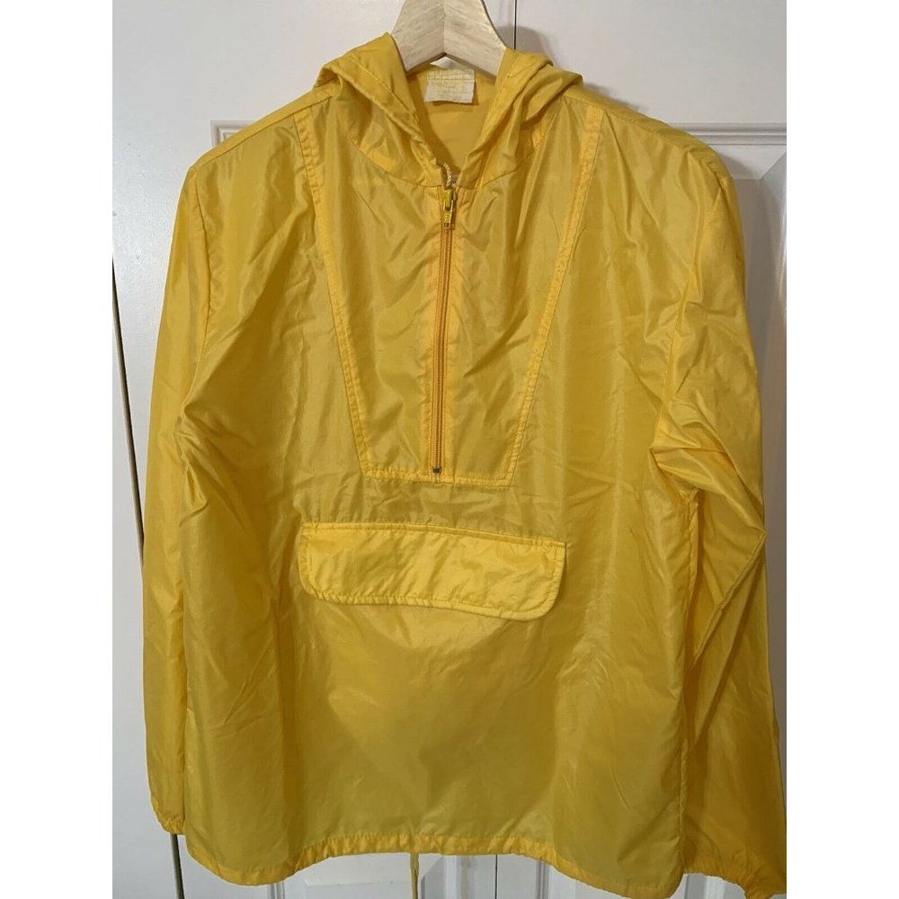 Vintage GAP‎ 1/2 Zip Pullover Men’s Sz S Pouch Windbreaker Jacket Yellow